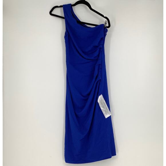 Dress the Population Size Medium Martine Electric Blue Cocktail Evening Women M - Picture 2 of 9